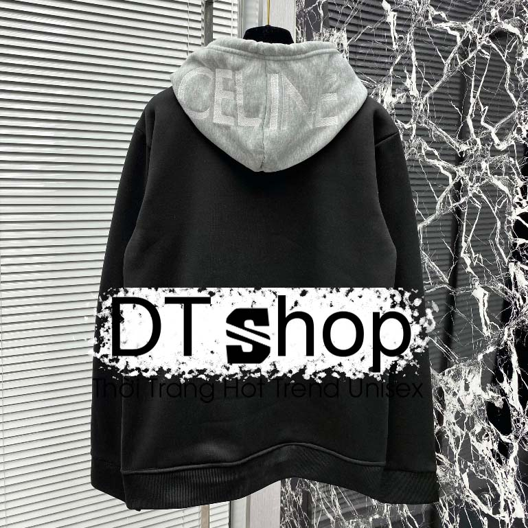 Áo Khoác Nỉ Mũ Xám Ce Lin3 ❤ Áo Khoác Dày Dặn Dáng Rộng Nam Nữ NVA607