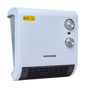 Quạt sưởi phòng tắm đối lưu Sunhouse SHD3816W công suất 1850W + tặng dao làm bếp màu đen
