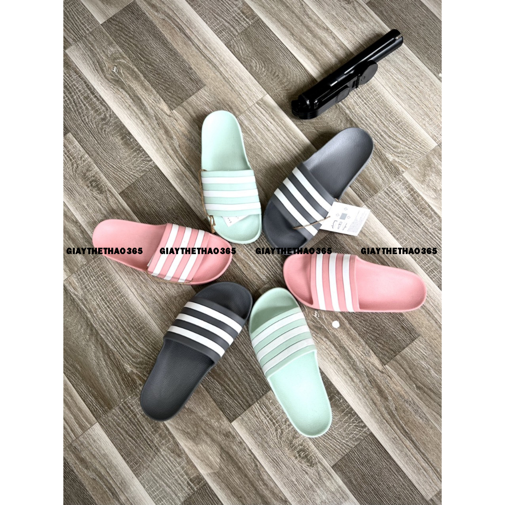 Dép nam quai ngang đúc nguyên khối 3 sọc nam nữ,dép đúc chống trơn trượt ful box-store genz