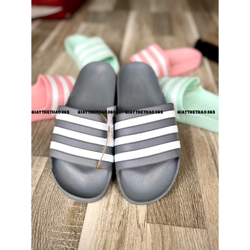 Dép nam quai ngang đúc nguyên khối 3 sọc nam nữ,dép đúc chống trơn trượt ful box-store genz