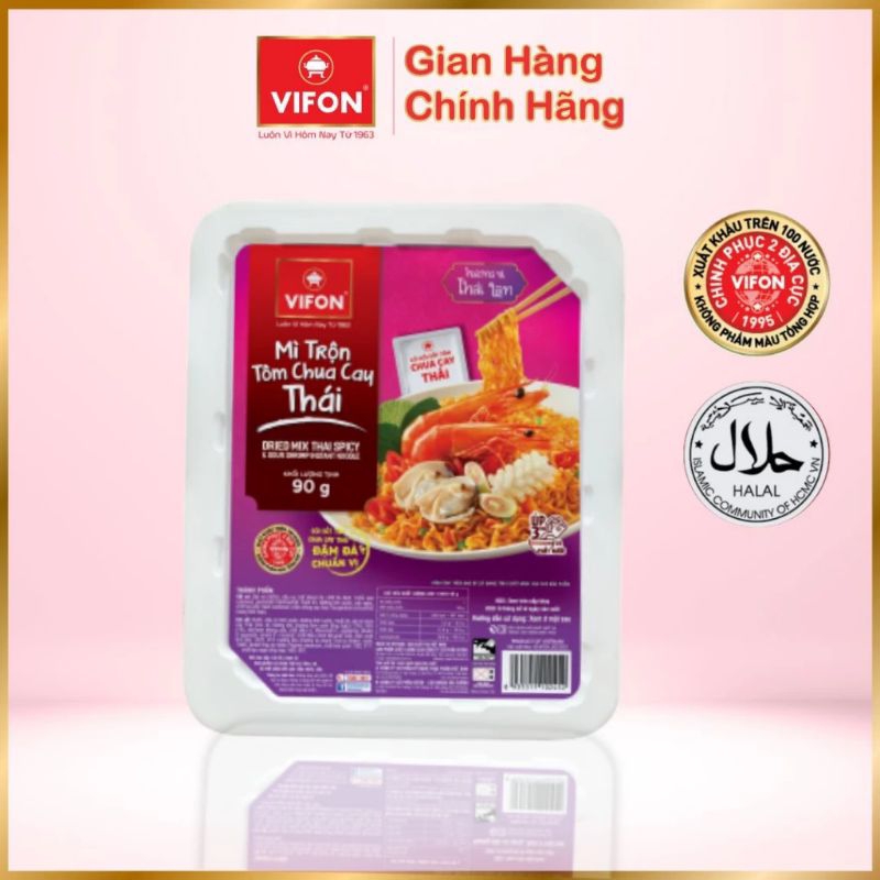 Combo 5 khay mì Vifon Mì tương đen/ Bò xào sa tế/ Mì xào hải sản/ Mì xào Spaghetti/ Mì trộn pad Thái/ Tôm chua cay thái