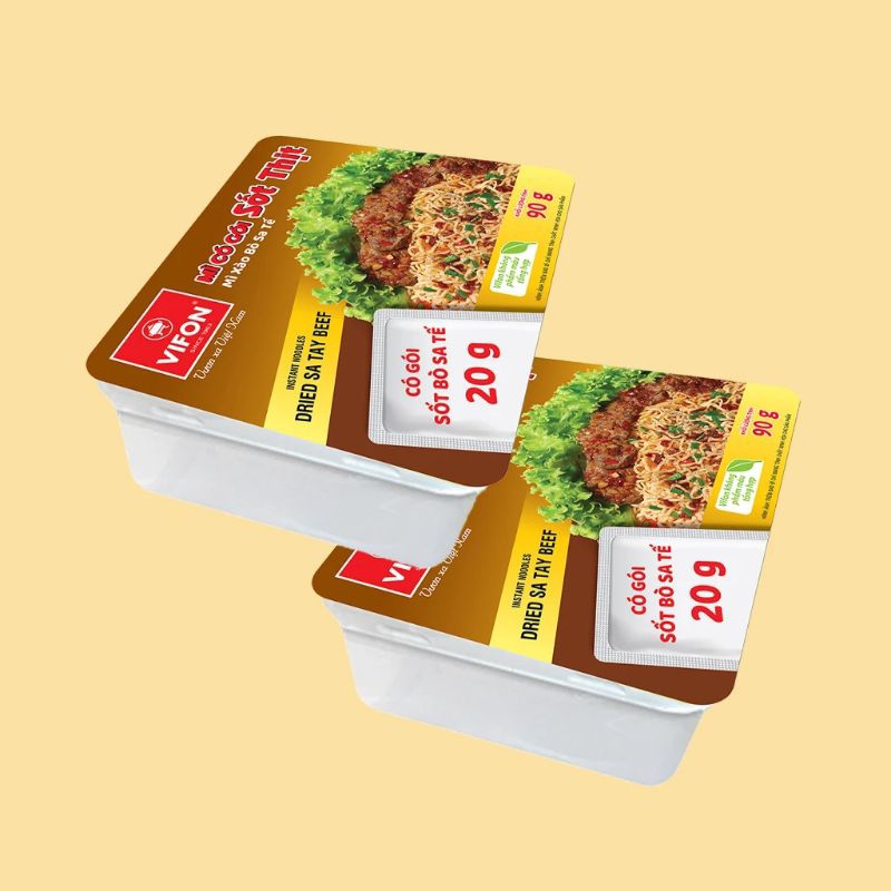 Combo 5 khay mì Vifon Mì tương đen/ Bò xào sa tế/ Mì xào hải sản/ Mì xào Spaghetti/ Mì trộn pad Thái/ Tôm chua cay thái