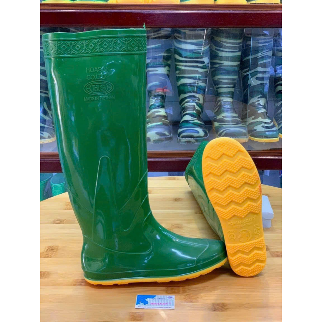 Ủng đi cấy ngắn Hoa San size 35-43, ủng làm vườn, ủng lội nước chống nước bảo hộ lao động