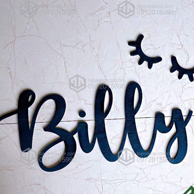 SẴN-Chữ mica 2mm - THIẾT KẾ theo yêu cầu - ĐỌC KỸ MÔ TẢ, MẪU chữ VÀ MÀU mica đính kèm