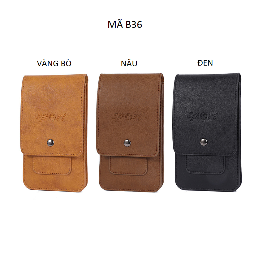 Bao da điện thoại đeo thắt lưng Mã B36B
