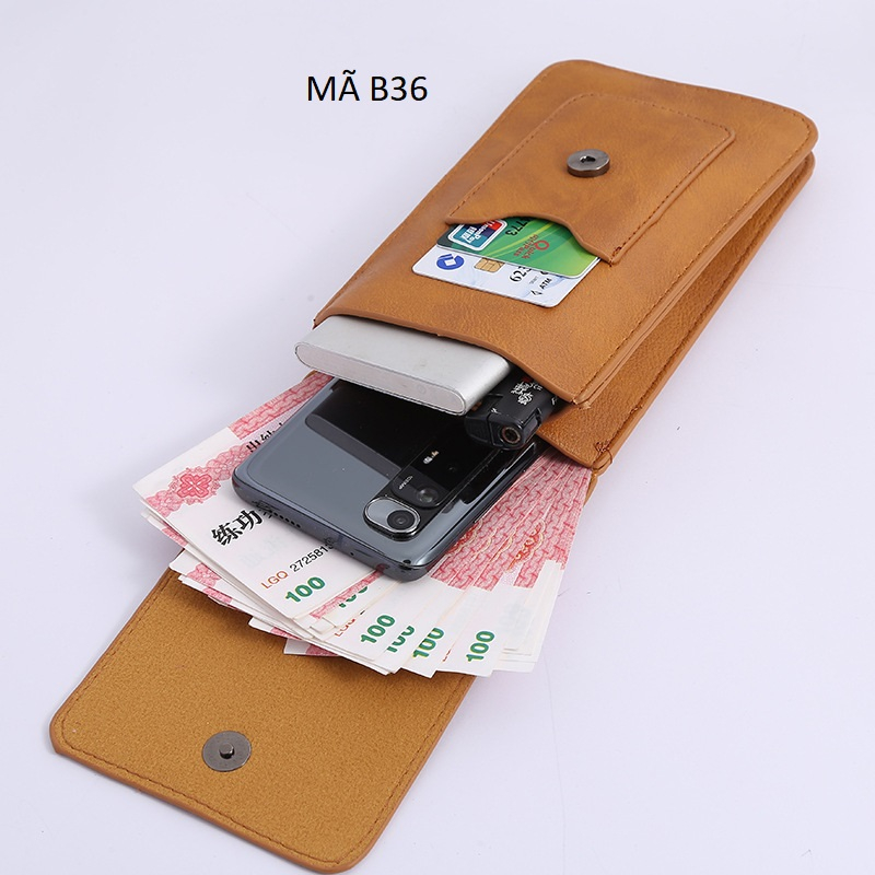 Bao da điện thoại đeo thắt lưng Mã B36B