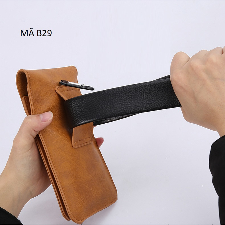 Bao da điện thoại đeo thắt lưng Mã B29B