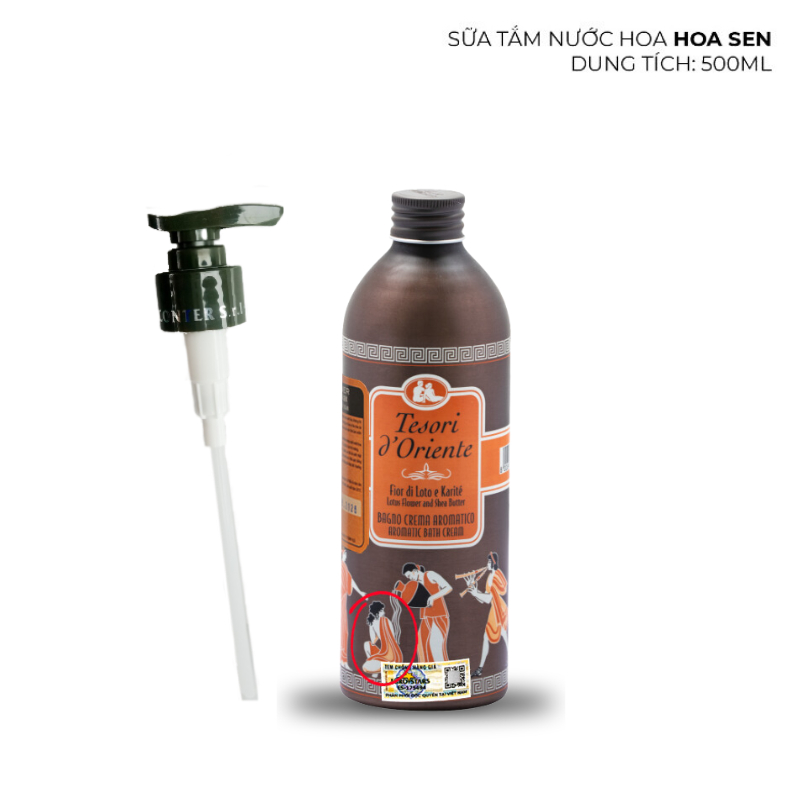 Sữa Tắm Xích Nước Hoa Ý Tesori Hương Sen Chai Nhôm 500ml