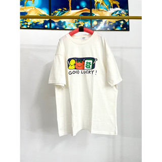 Áo phông form rộng tay lỡ unisex in chữ good luck đơn giản thời trang thun cotton freesize giá rẻ ván chạy
