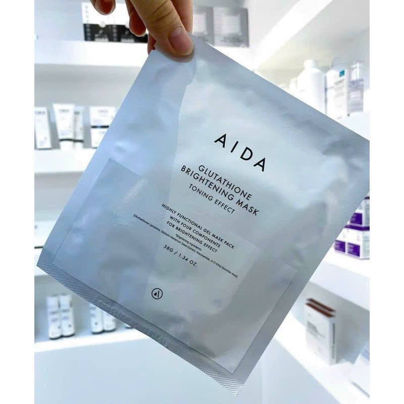 Mặt Nạ Siêu Truyền Trắng Aida Glutathione Brightening Mask Làm Trắng Căng Bóng Mờ Nám