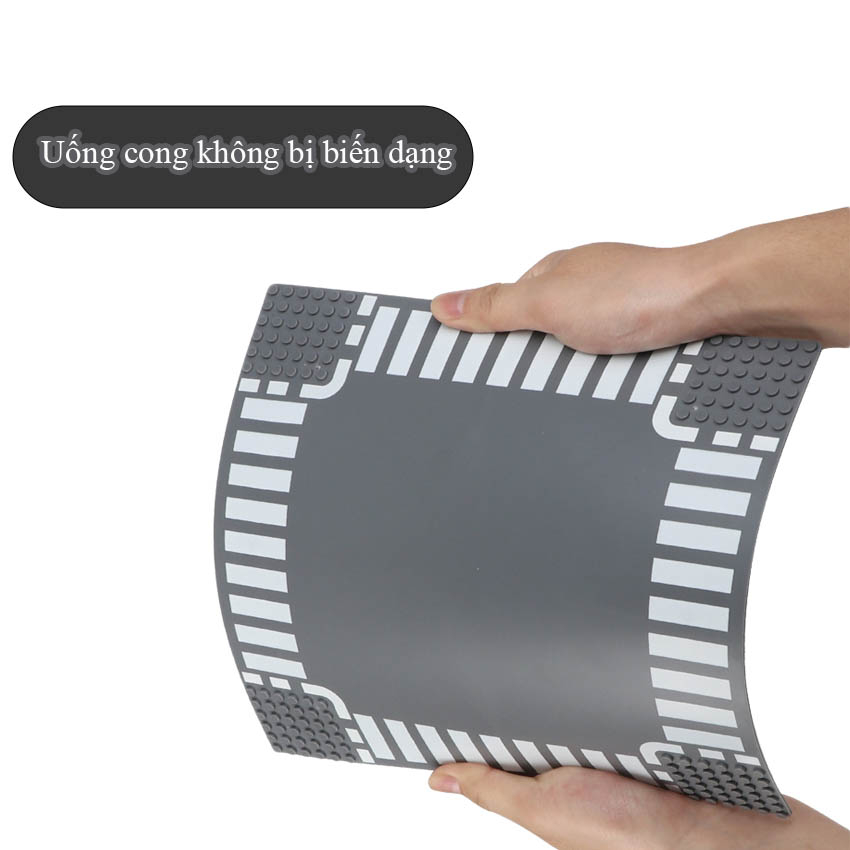 Đế lắp ghép cho đồ chơi xếp hình nhà hàng mini tạo bối cảnh đường trong thành phố