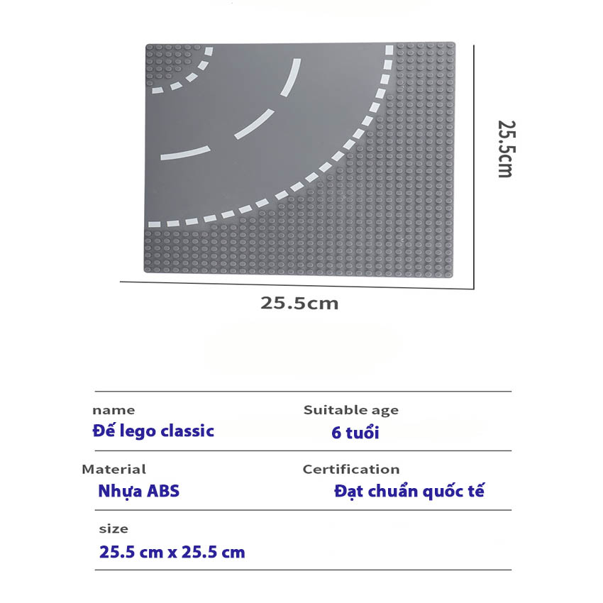 Đế lắp ghép cho đồ chơi xếp hình nhà hàng mini tạo bối cảnh đường trong thành phố