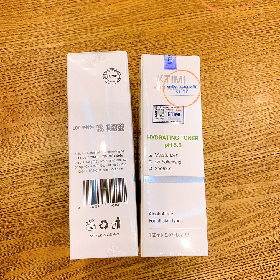 Nước hoa hồng Hydrating Toner KTIMI làm dịu và cân bằng độ pH cho da – Miền Thảo Mộc Shop