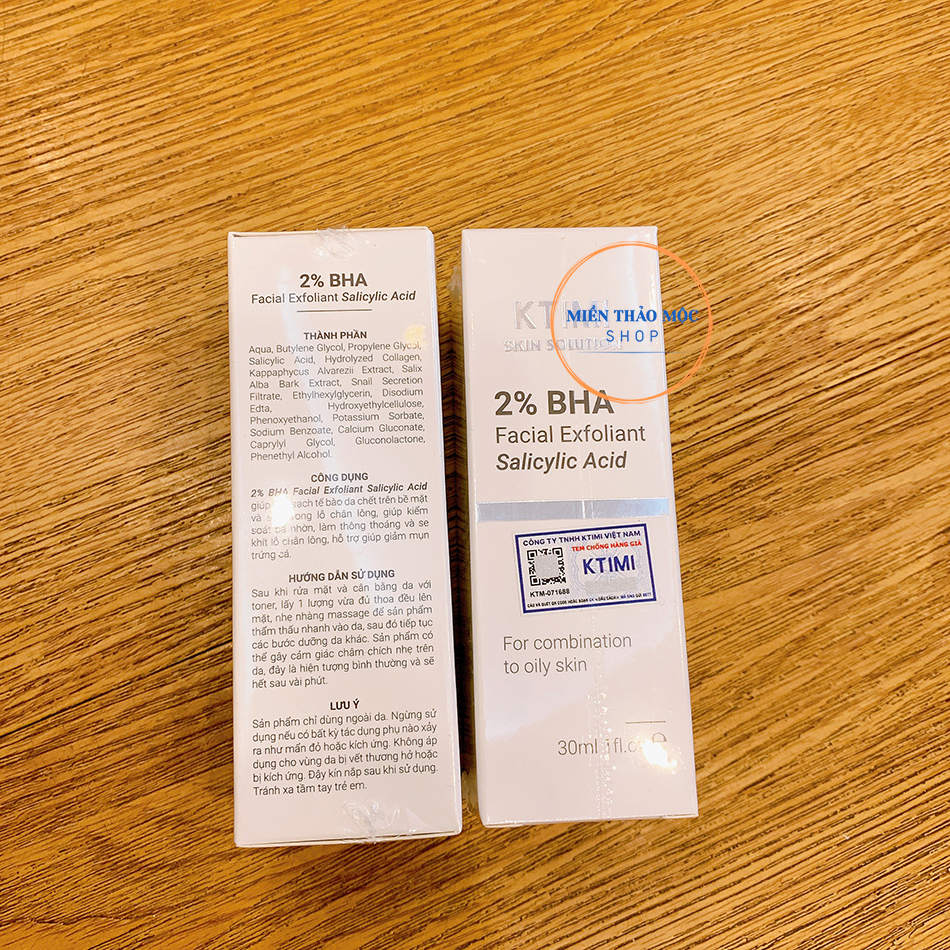 Tẩy Tế Bào Chết Bha 2% Facial Exfoliant Ktimi – Miền Thảo Mộc Shop