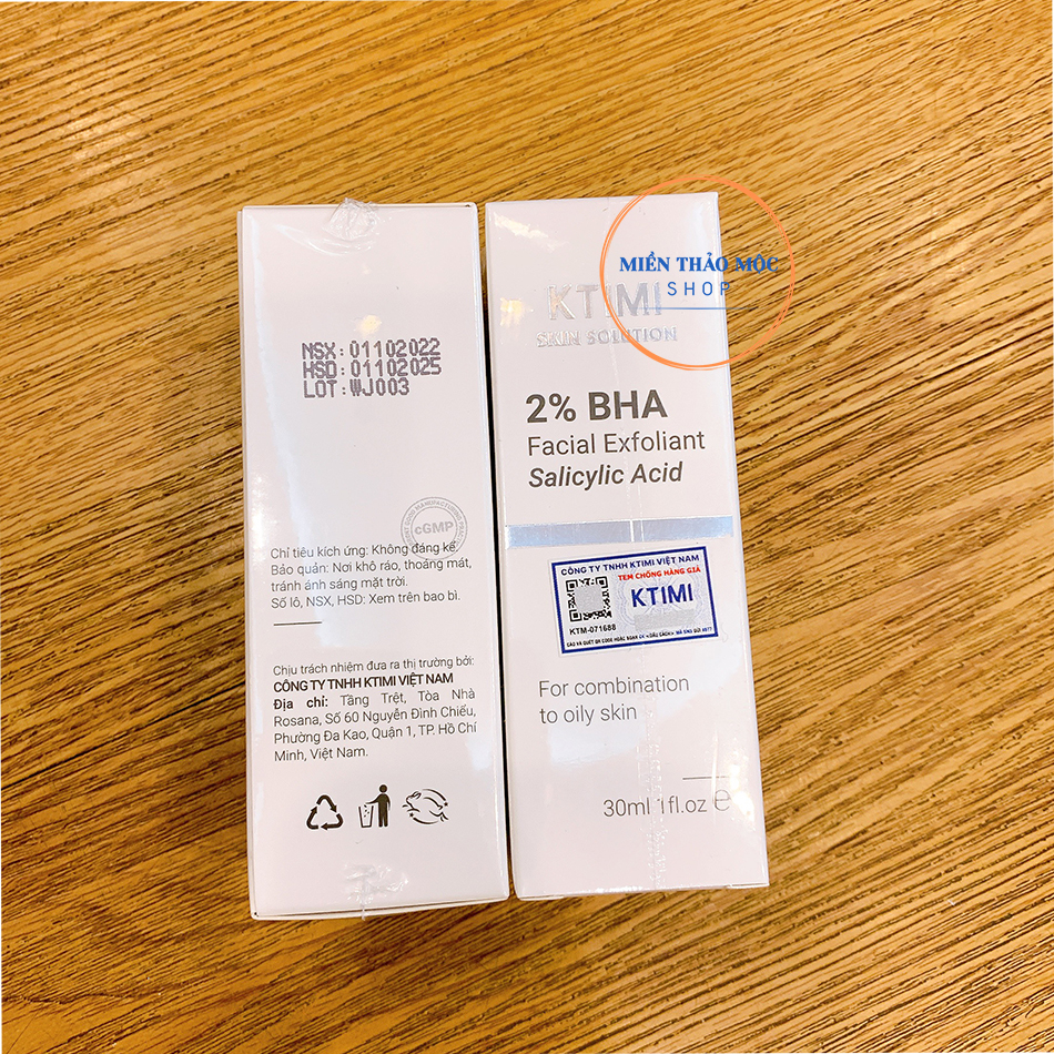 Tẩy Tế Bào Chết Bha 2% Facial Exfoliant Ktimi – Miền Thảo Mộc Shop