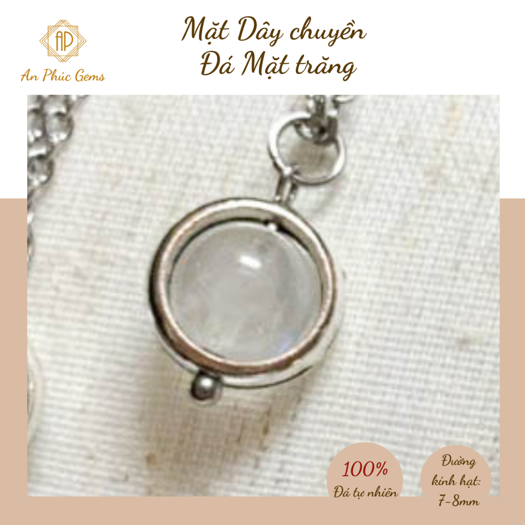 Mặt Dây Chuyền Đá Phong Thuỷ An Phúc Gems Mẫu Có Khung