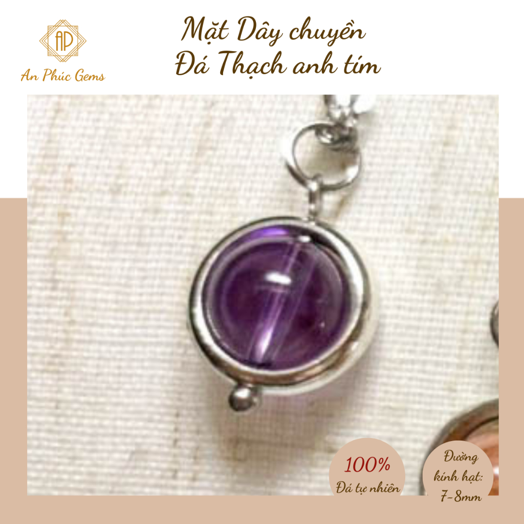 Mặt Dây Chuyền Đá Phong Thuỷ An Phúc Gems Mẫu Có Khung