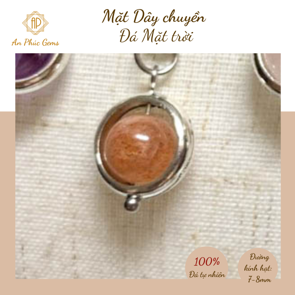 Mặt Dây Chuyền Đá Phong Thuỷ An Phúc Gems Mẫu Có Khung