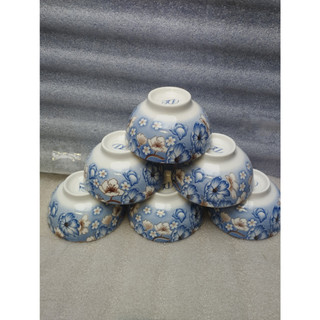 1 chén ăn cơm sứ hoa văn 4D 11 cm