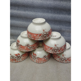 1 chén ăn cơm sứ hoa văn 4D 11 cm