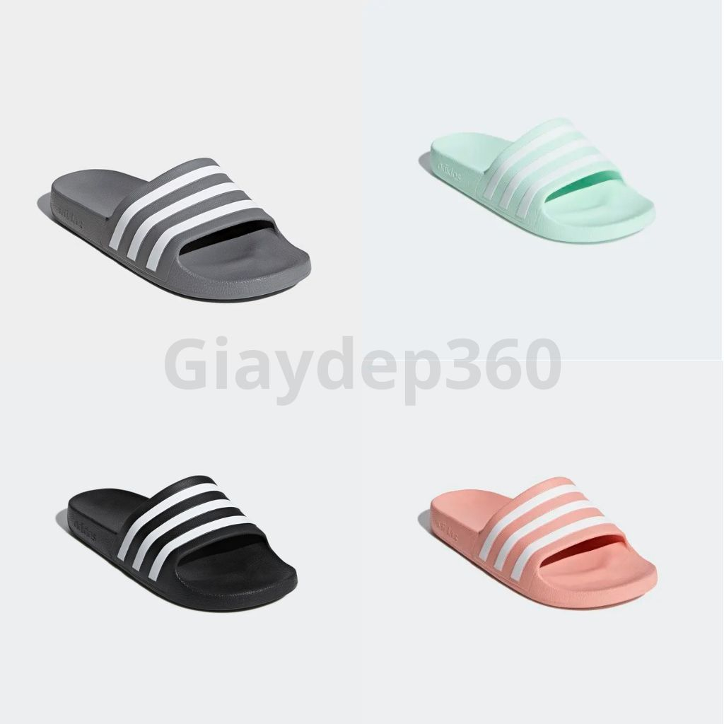 Dép adidas đúc nguyên khối,dép adidas aqua slide màu hồng xanh mang êm chống trơn tiện lợi full box-giaydep360