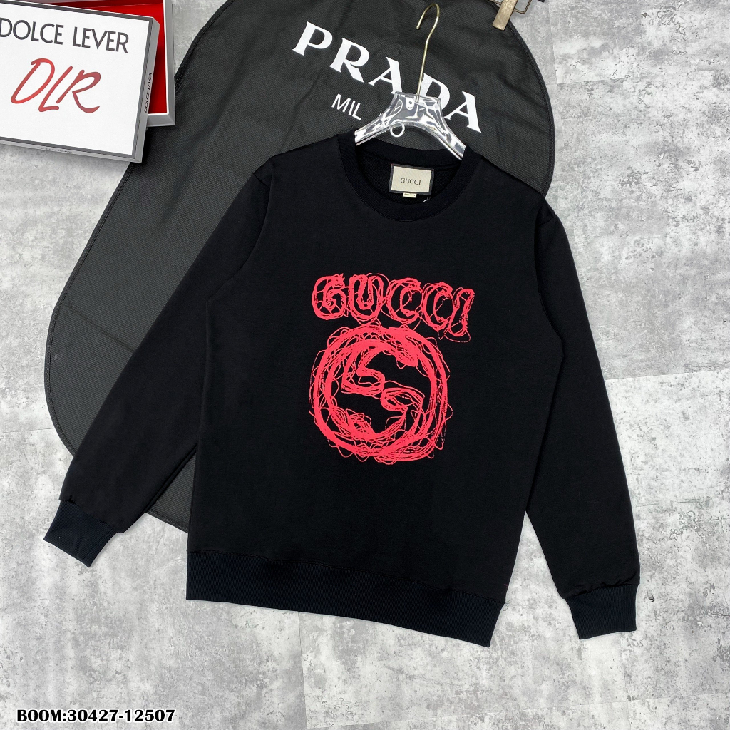 🔥Hot🔥Áo nỉ Gucci in logo vẽ hot trend Nam Nữ Thu Đông 2023