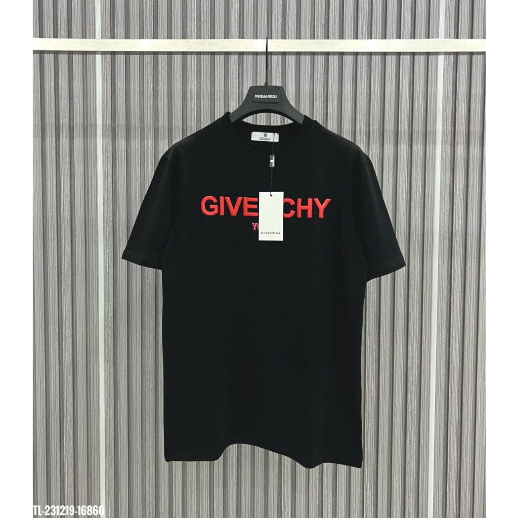 Áo Phông Nam Nữ Givênchyy Họa Tiết Chữ Đỏ Siêu Đẹp - Áo Thun Cháy Phố 2023
