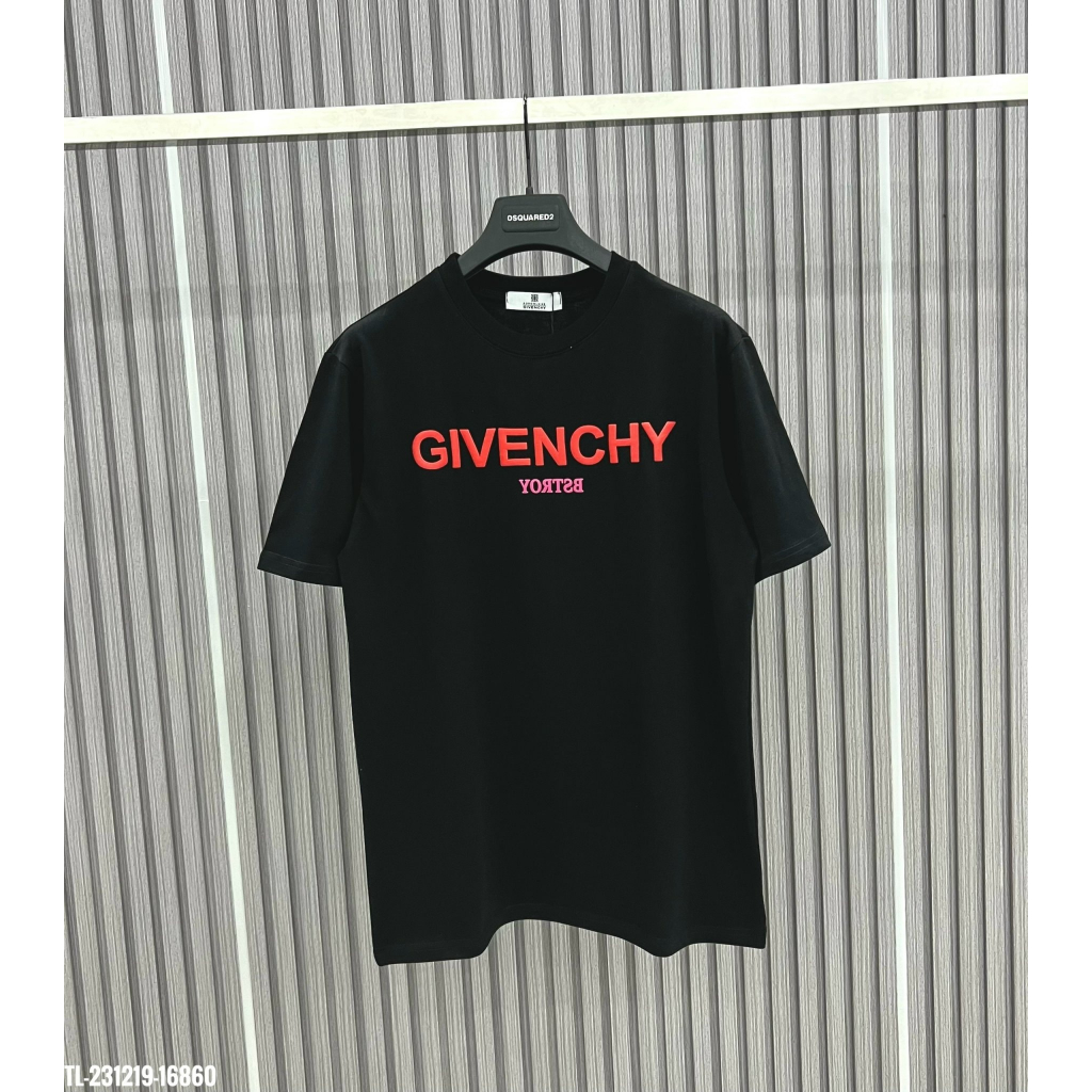 Áo Phông Nam Nữ Givênchyy Họa Tiết Chữ Đỏ Siêu Đẹp - Áo Thun Cháy Phố 2023