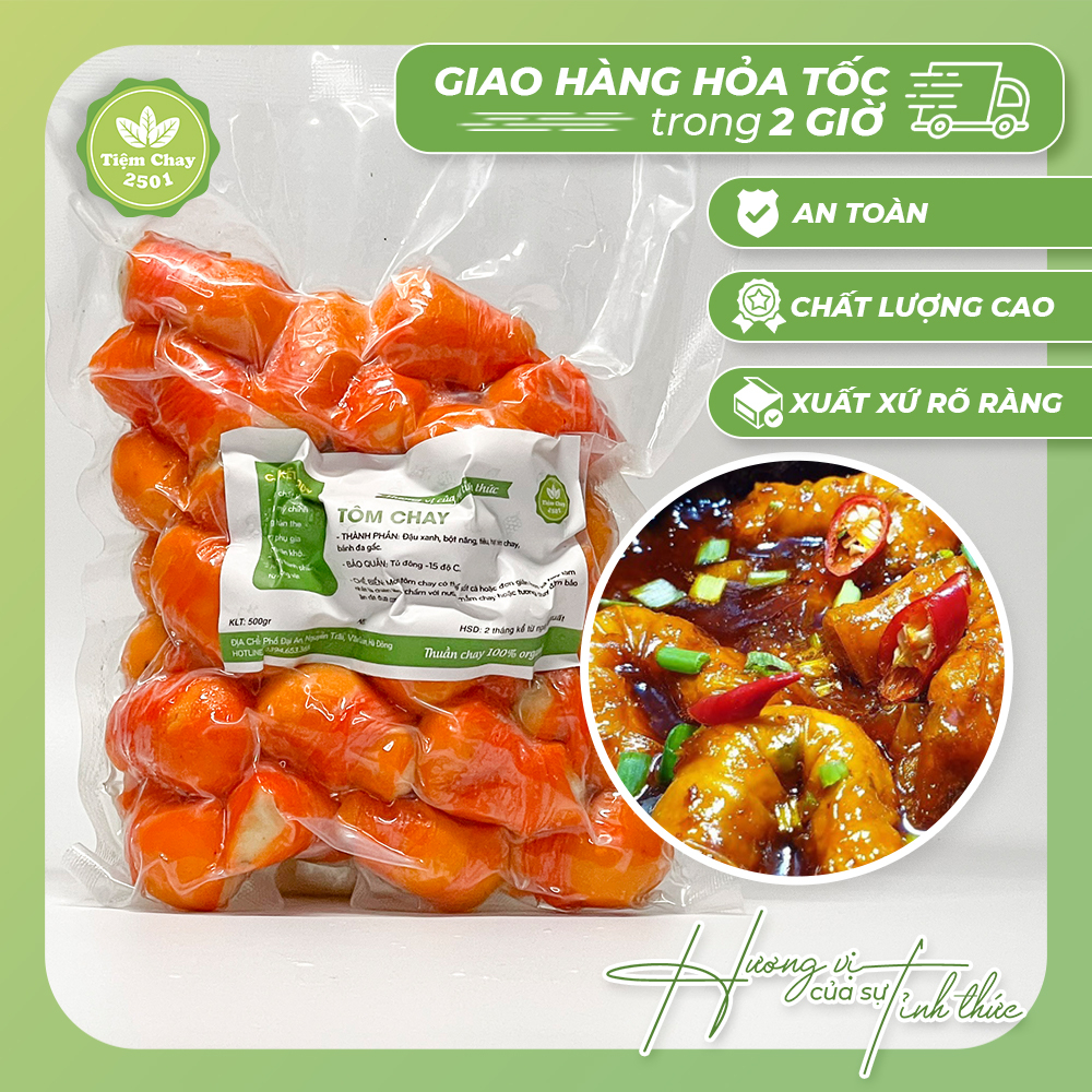 Tôm chay 500g | Thực phẩm chay ngon sạch | Tiệm Chay 2501