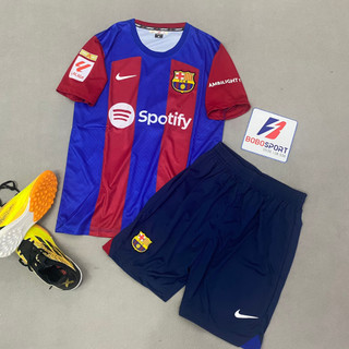 Bộ quần áo bóng đá barca sọc sân nhà jp 2024 -flg tay laliga vđ