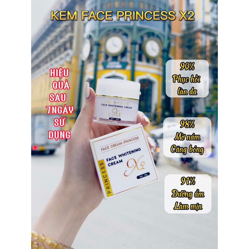 KEM PRINCESS X2 mẫu mới trắng da sáng mịn