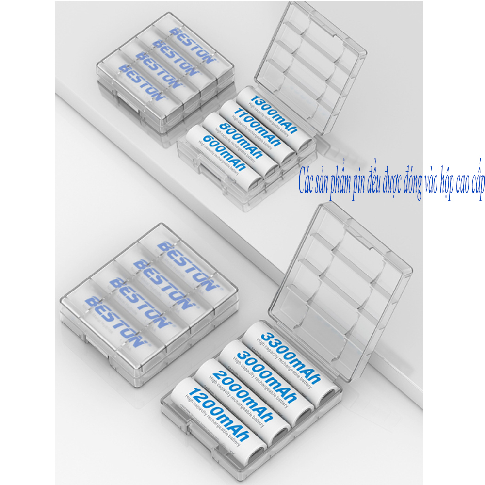Pin sạc và sạc 1.2V AA/AAA - Dung lượng cao đến 3300mAh - BESTON