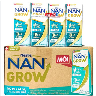 Sữa hộp pha sẵn Nestlé Nan Grow lốc 180ml - dành cho bé từ 1 tuổi