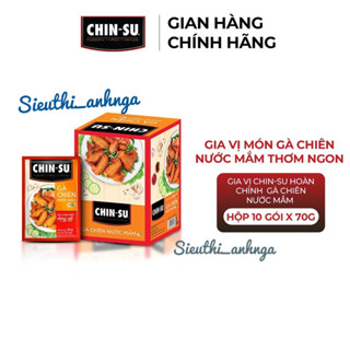 Gia Vị CHIN-SU Hoàn Chỉnh - Xốt Gà Chiên Nước Mắm / Thịt Kho / Thịt Nướng - Hộp 10 Gói x 70g