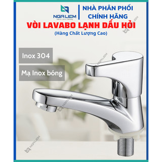 Vòi bồn rửa mặt, vòi lavabo lạnh dấu hỏi mạ inox bóng - hàng chất lượng cao