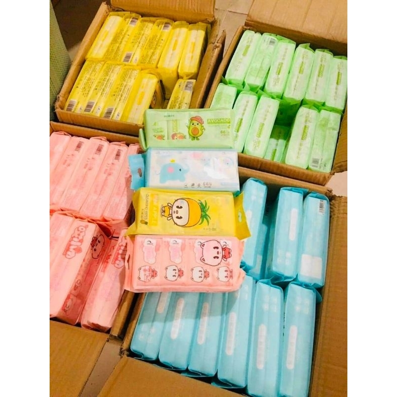 Khăn ướt Mini bỏ túi tiện lợi mẫu hoạt hình dễ thương