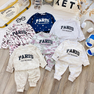 Bộ quần áo trẻ em dài tay chất nỉ da cá cho bé trai, bé gái từ 8-18kg, hàng QC cao cấp