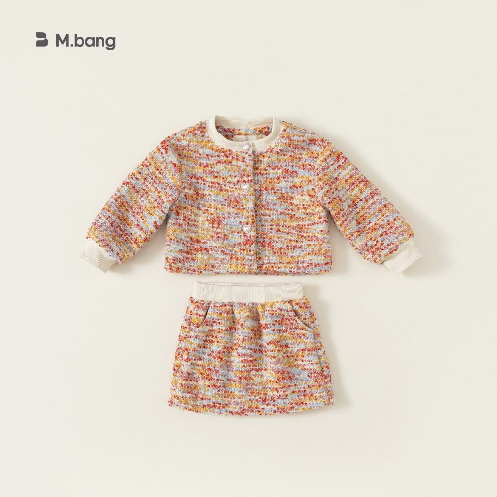 Set váy dệt kim cho bé gái Mbang