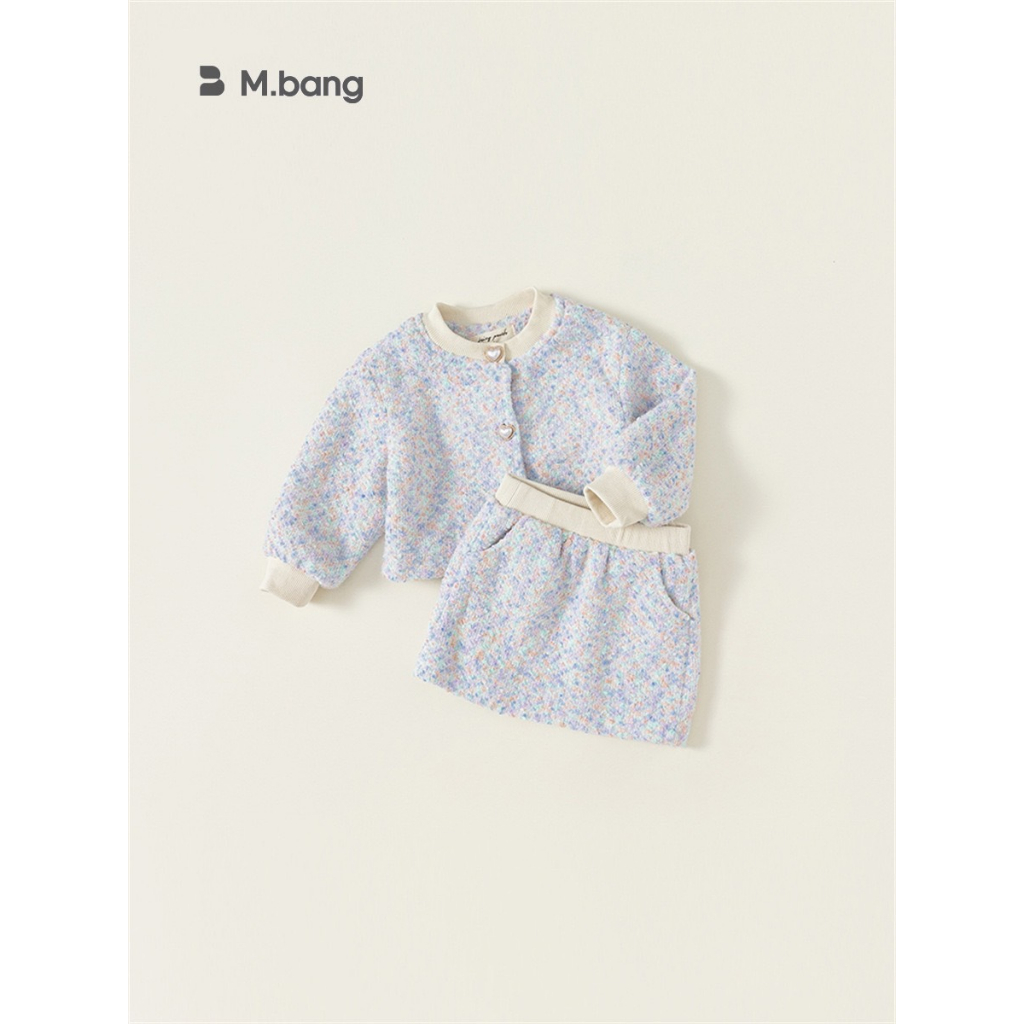 Set váy dệt kim cho bé gái Mbang