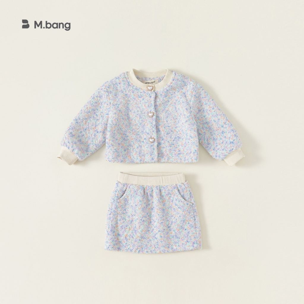 Set váy dệt kim cho bé gái Mbang