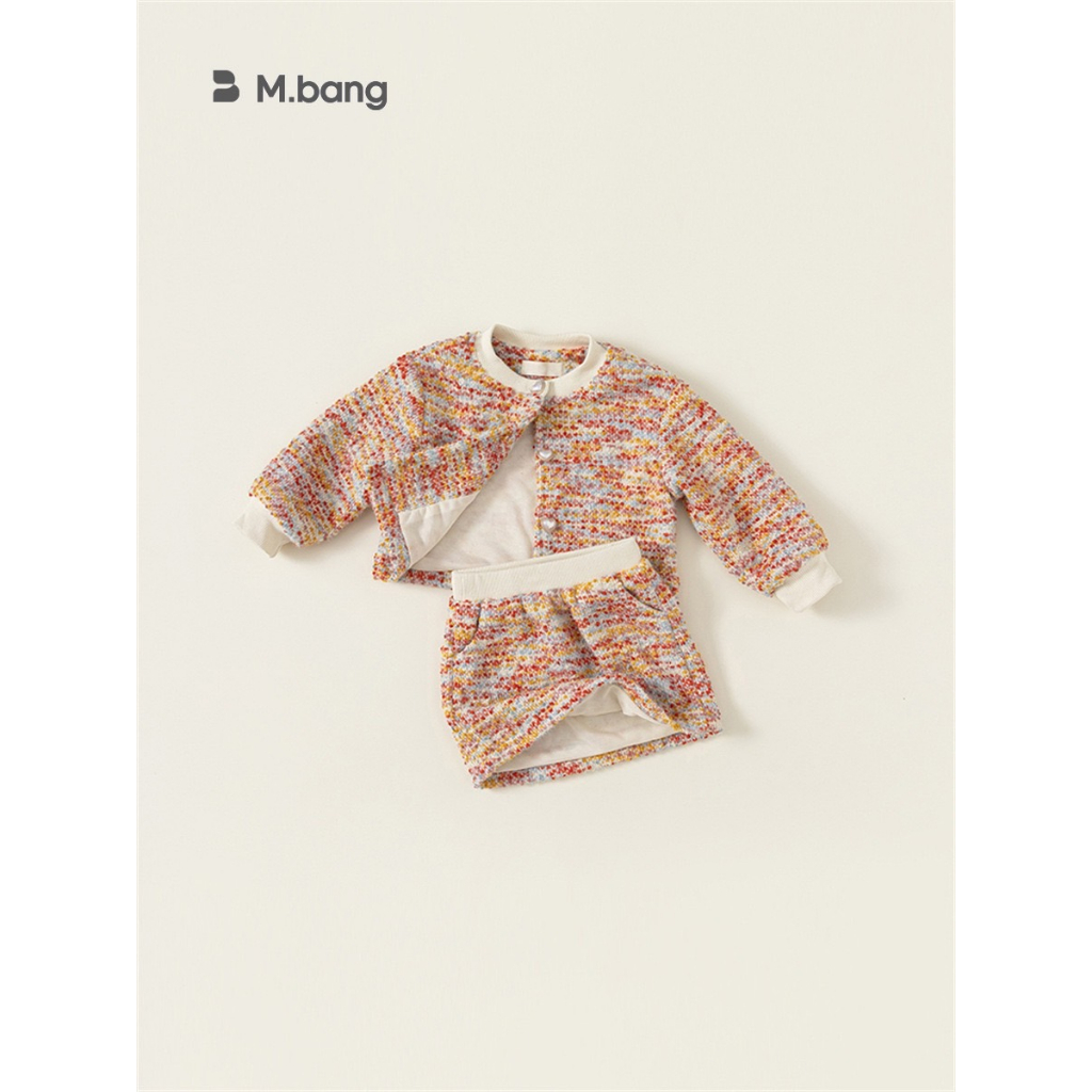 Set váy dệt kim cho bé gái Mbang