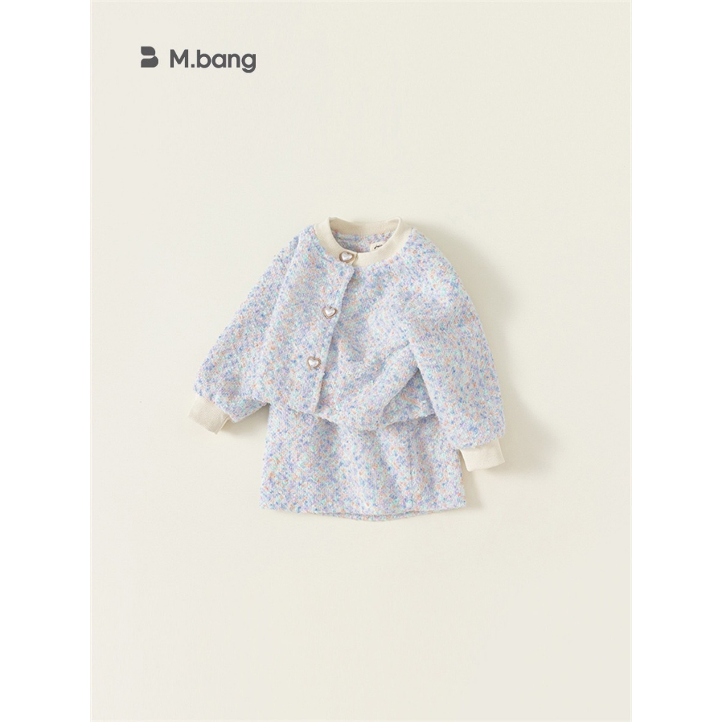 Set váy dệt kim cho bé gái Mbang