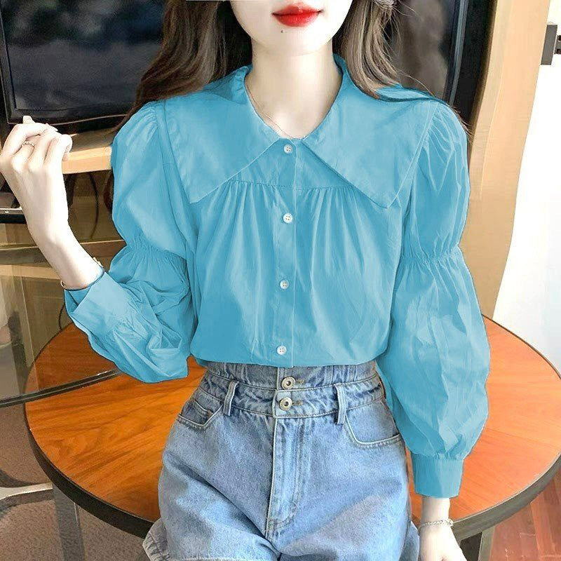 Áo Sơ Mi Nữ, Sơ Mi Thô Nữ Bo Chun Tay Cách Điệu, Dễ Phối, Mã X8