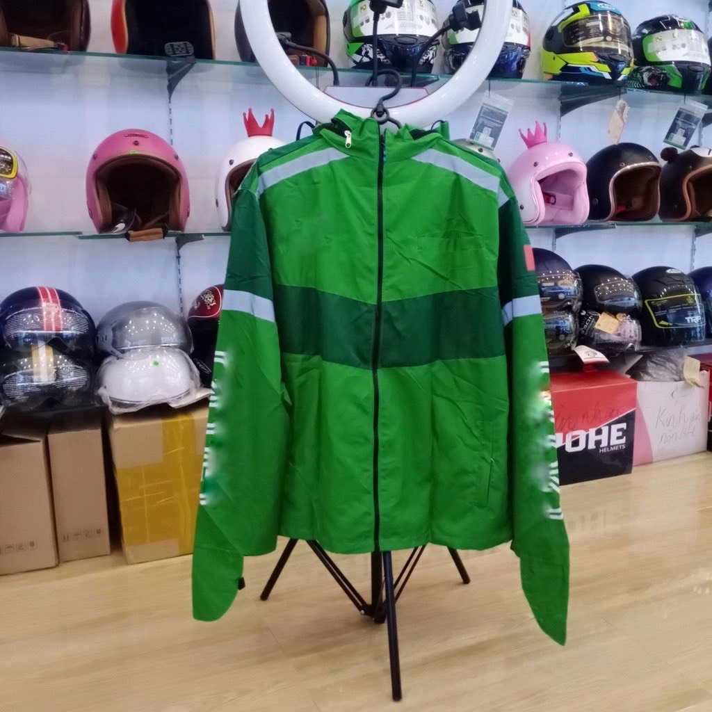Áo Khoác Ráp Xe Ôm Vải Dù 2 Lớp Thoáng Mát