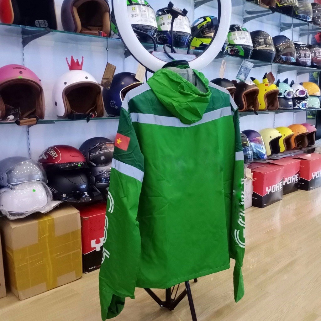Áo Khoác Ráp Xe Ôm Vải Dù 2 Lớp Thoáng Mát