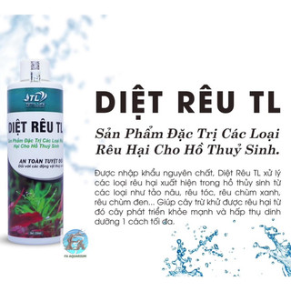 Dung dịch diệt rêu hại bể thuỷ sinh, diệt rêu TL