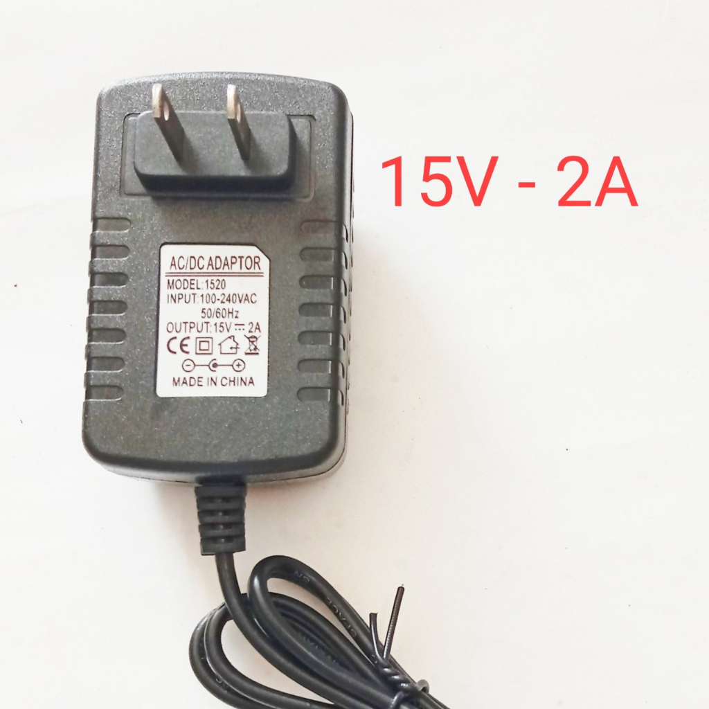 Nguồn Adapter 15V, 12V, 9V chân cắm 5.5mm x 2.5mm