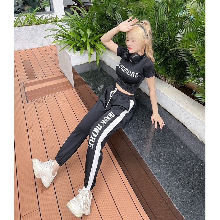 Bộ thể thao jonger chất thun lạnh co giãn 4 chiều tập thể thao , gym, yoga, erobic, zumba