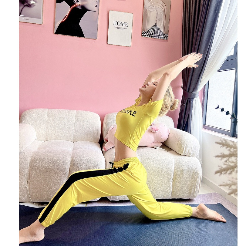 Bộ thể thao jonger chất thun lạnh co giãn 4 chiều tập thể thao , gym, yoga, erobic, zumba