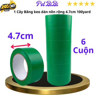 Băng keo dán nền màu Xanh, băng dính dán sàn rộng 4.7cm, dài 33 mét, 1 cây gồm 6 cuộn - Siêu Thị Băng Keo